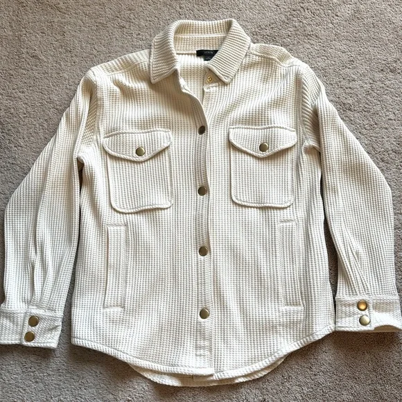 J. Crew Waffle-knit shirt-jacket size XS - Picture 2 of 10